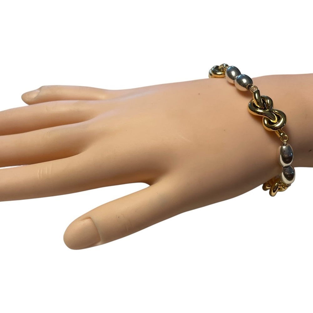 Brighton Interlok Single Single Knot Drops Bracelet, Silver & Gold Celtic Knots.